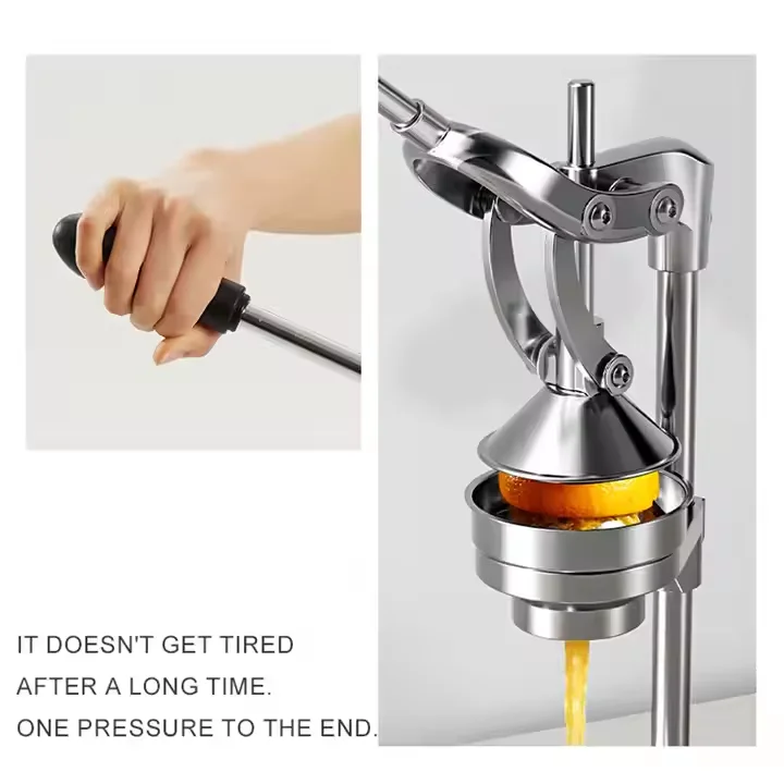 High Quality Manual Mini Home Juicer Can Be Used to Squeeze Fruits Such As Lemons Electroplated Silver Plating Juicer Machine