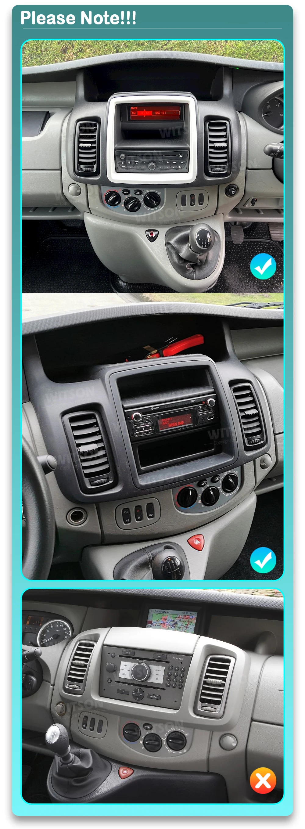 WITSON Android 13 Car Multimedia For Nissan Primastar For Opel Vivaro For Renault Trafic ll 2011-2014 GPS Navigation Auto Stere