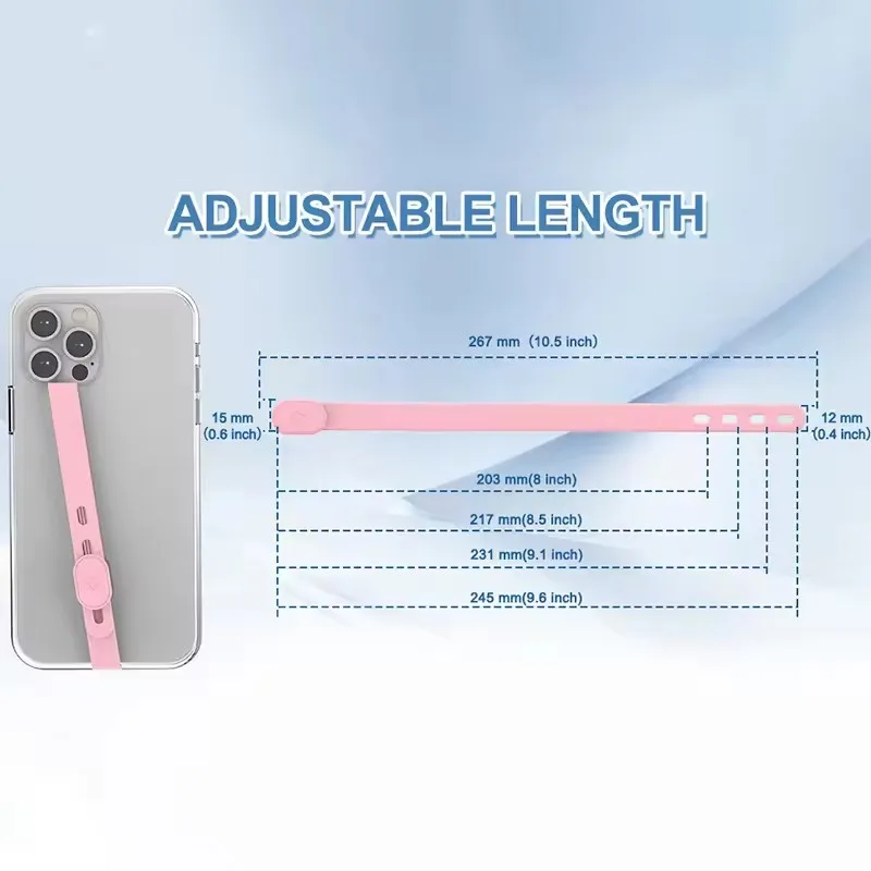 Elastic Silicone Phone Straps Wristband Hand Band Grip Finger Ring Anti-Lost Holder Strap Ropes