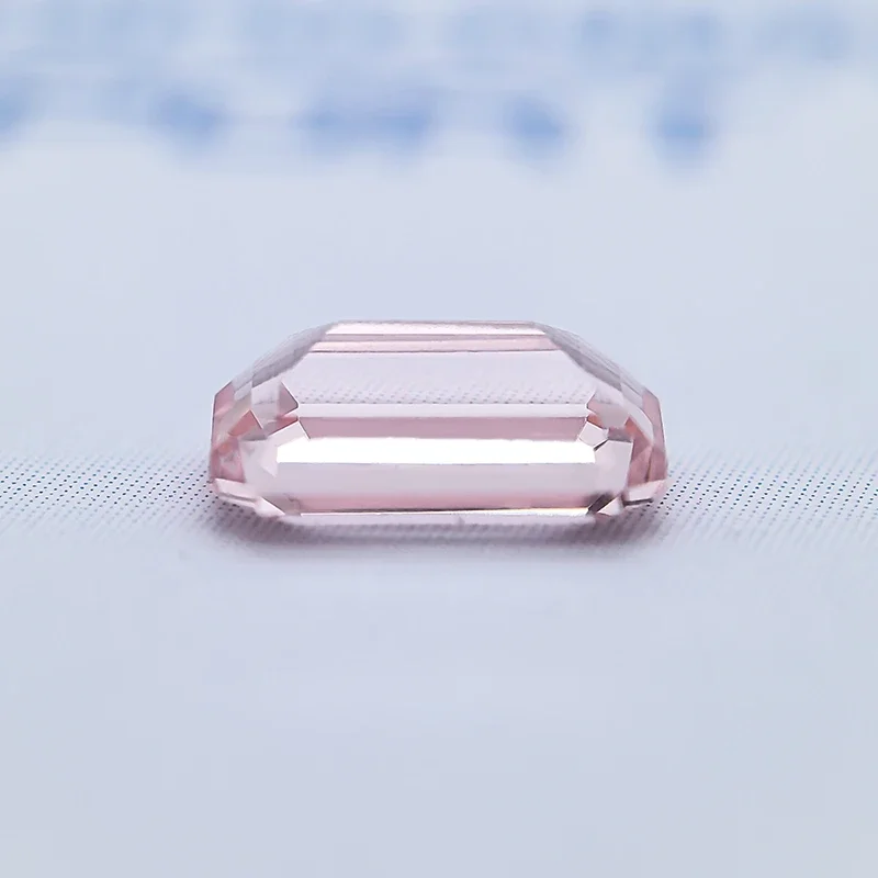 Top Lab Grown Sapphire VVS1 Emerald Cut Morgan Pink Charms Gemstone for DIY Jewelry Making Materials Selectable AGLCertificate