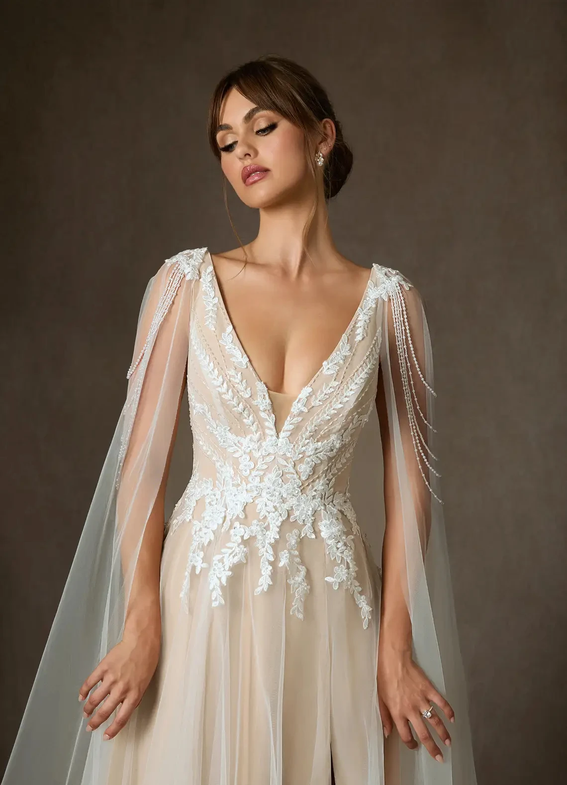 Customized Classic A-Line Women Wedding Dresses Elegant Lace Printing Bridal Gowns Engagement Banquet Vestidos Feminino Elegante