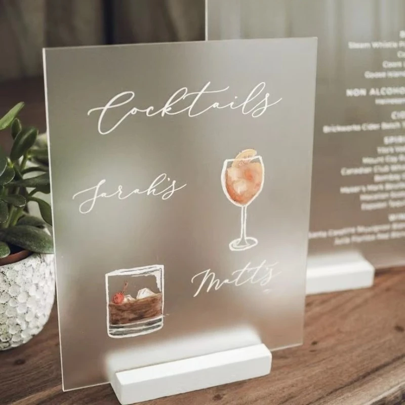 Acrylic Party Wedding Golden Mirror Name Wedding Signage Reception Decoration