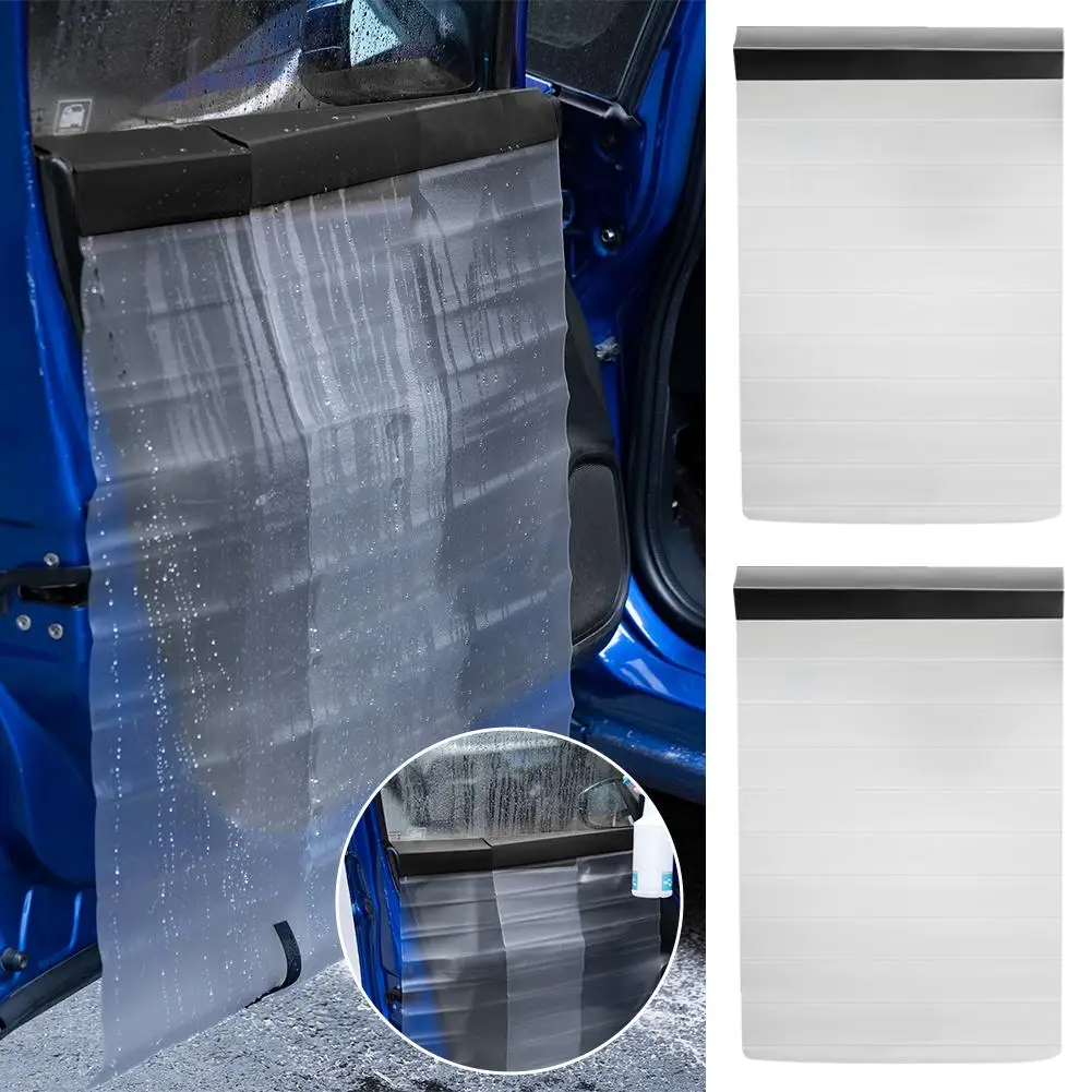 Car Door Protector Clear Panel 2 Pack Universal Fit for Pet Travel Rainy Day Ventilation