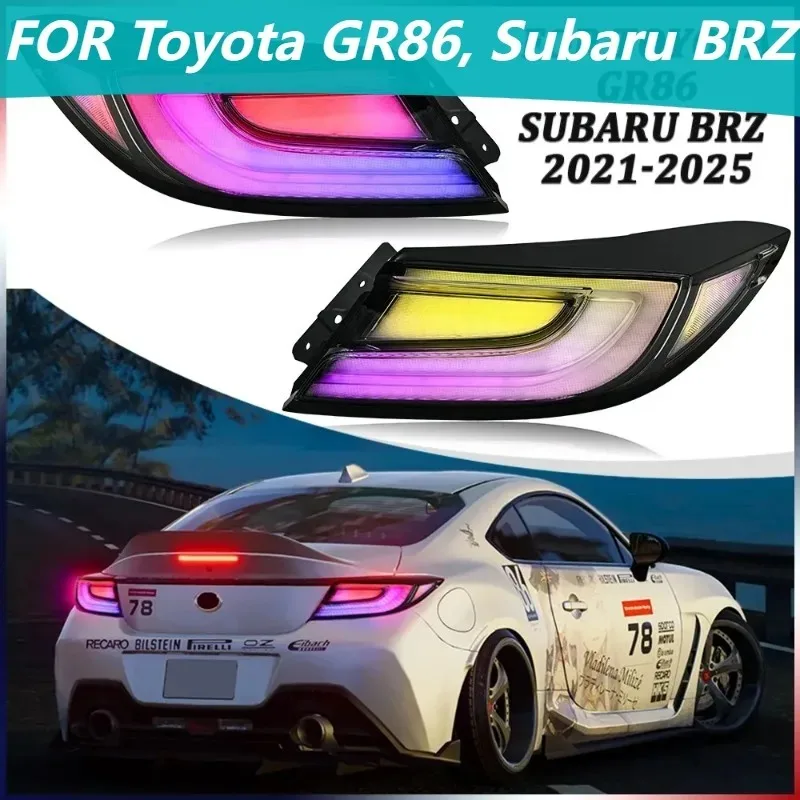 

2 шт. светодиодные задние фонари RGB для Toyota GR86 для Subaru BRZ 2021-2025 Plug and Play