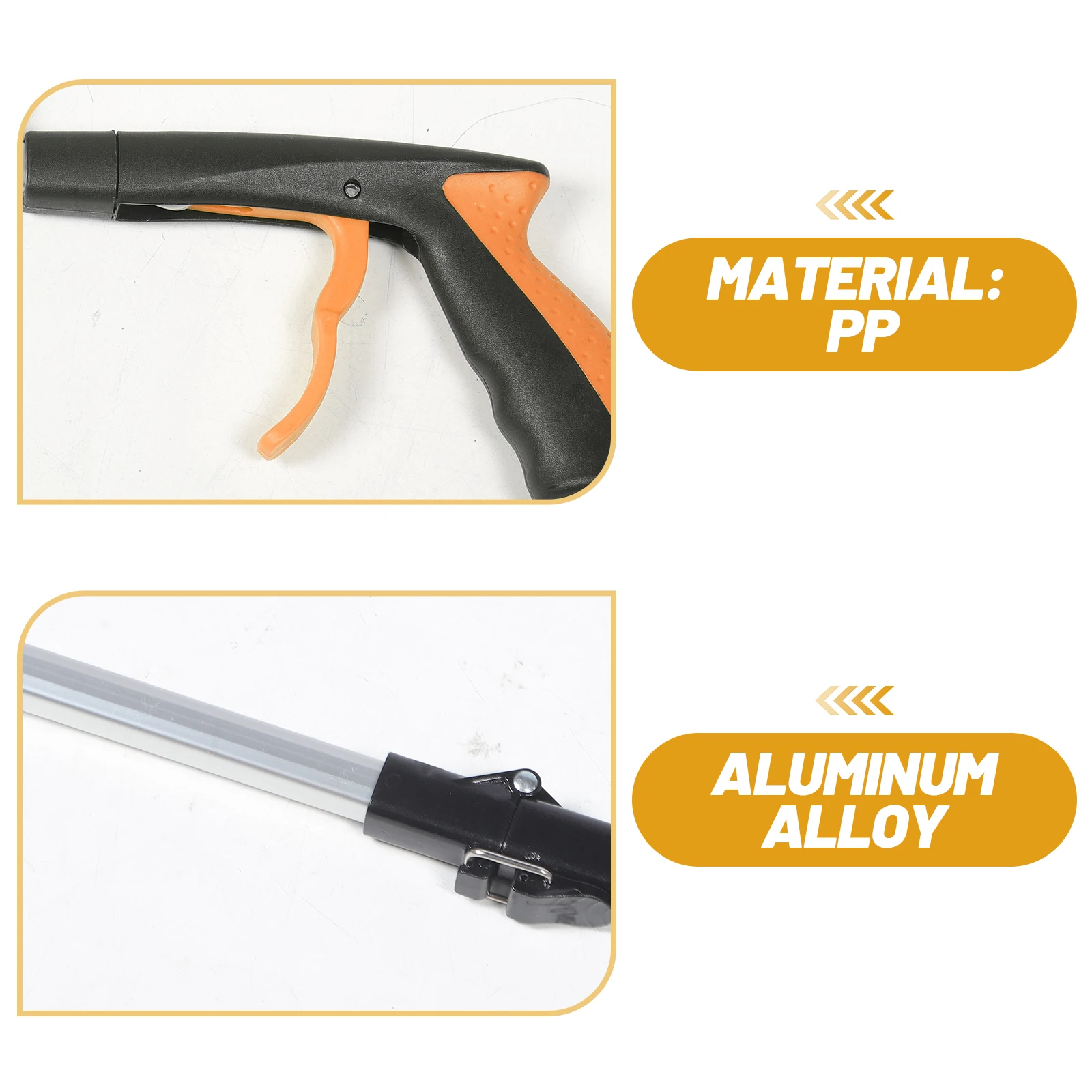 

Aluminum Alloy Trash Picker Garbage Grabber Durable Long Foldable Litter Clamp Home Gadgets Reacher Tool Pickup Upper Heavy Duty