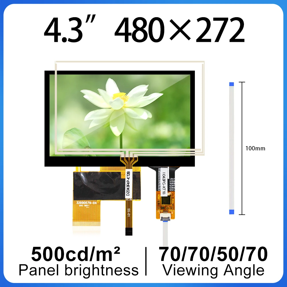 

4.3 Inch Touch panel 480*272 HD 500 nite TFT LCD Module Display Screen for Digital Electronic Product