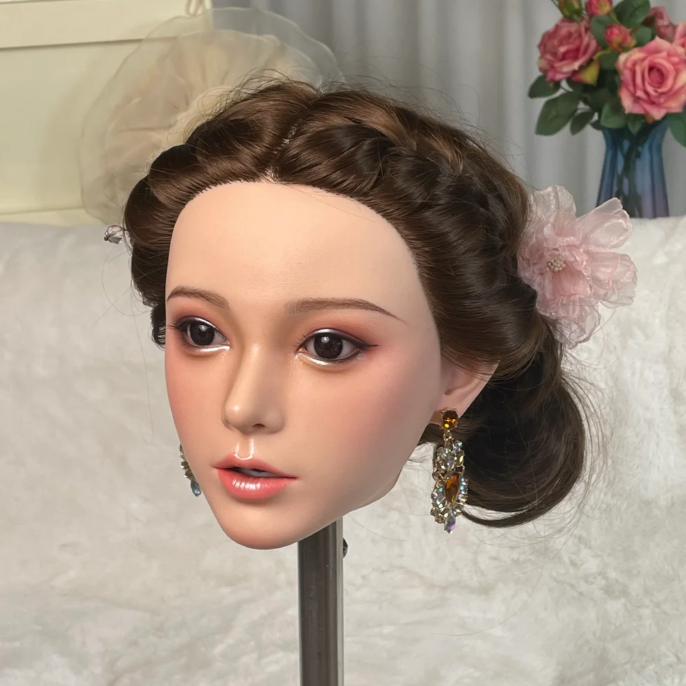 نموذج رأس أنثى جديد، مصمم لمصففي الشعر، يمنح لإنشاء تسريحات الشعر والمجموعات الذاتية، مصنوع من السيليكون، أنيق