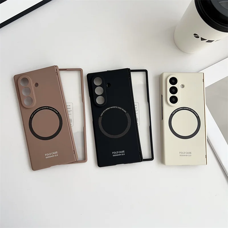 Magsafe Ultra Thin Matte Hinge Case dla Samsung Galaxy Z Fold 7 6 z miejscem na rysik S Pen, bezprzewodowe ładowanie, szkło ochronne na ekran, odporna na wstrząsy obudowa — zdjęcie produktu 2