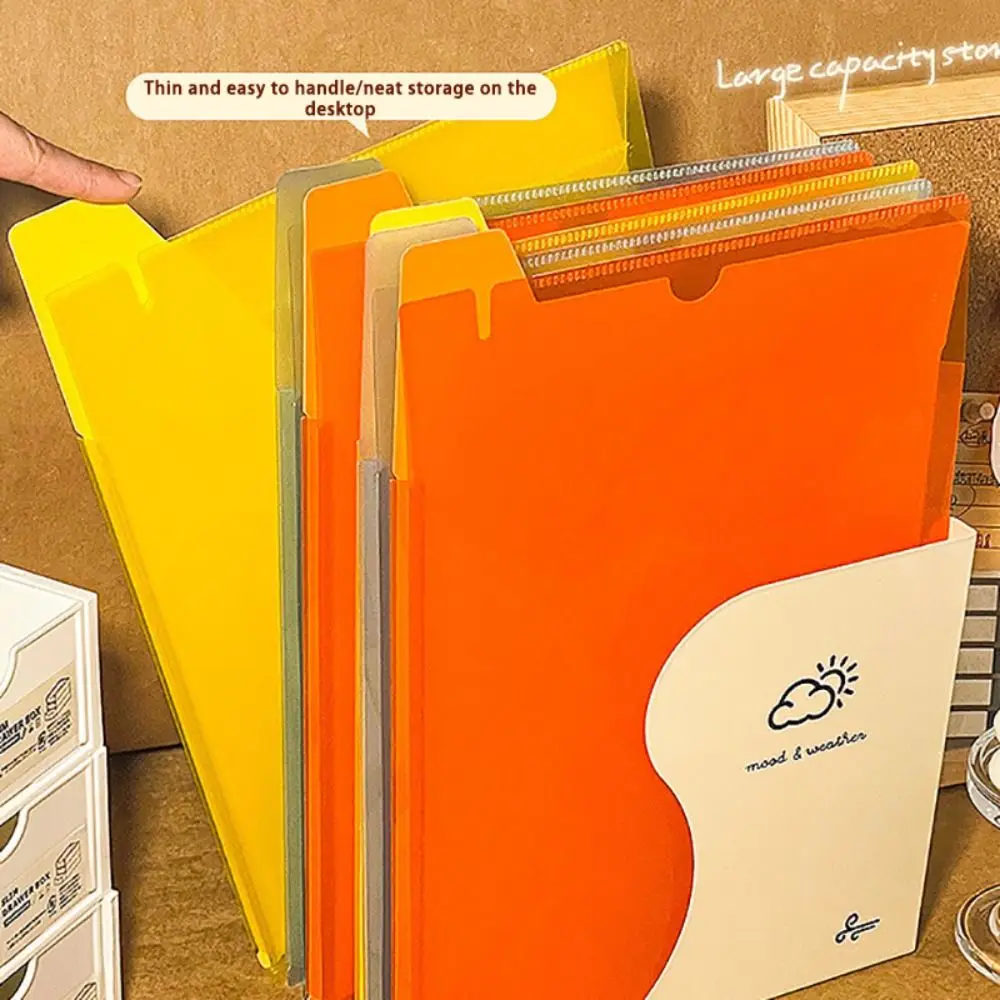 

New A4 File Bag Waterproof Lightweight Writing Board Transparent Dual Use Document Organizer School Office