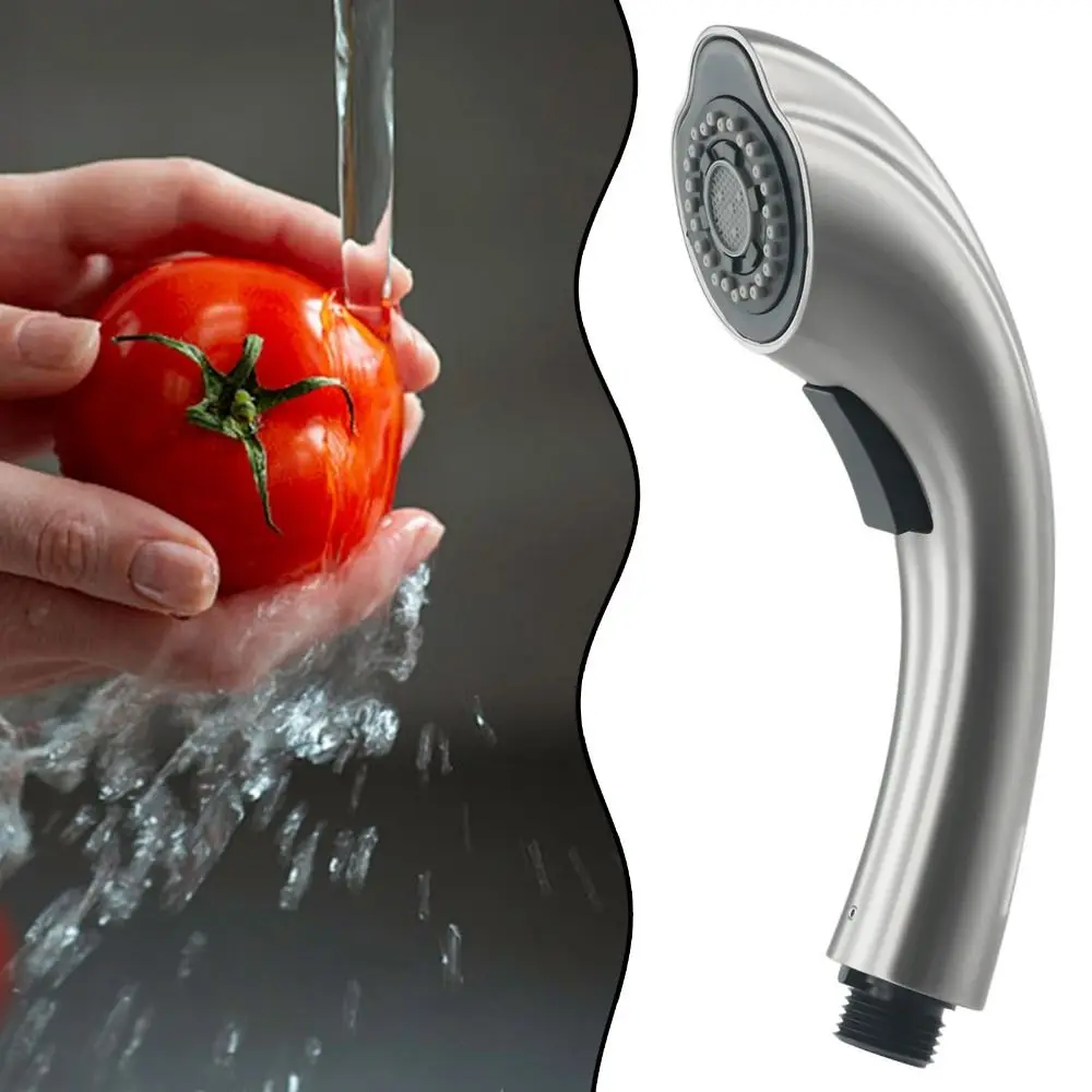 Universal ABS Kitchen Sink Tap High Pressure Nozzle Single Hole Pull-Down Faucet Mixer Tap Pull Out Spray Head Bathroom