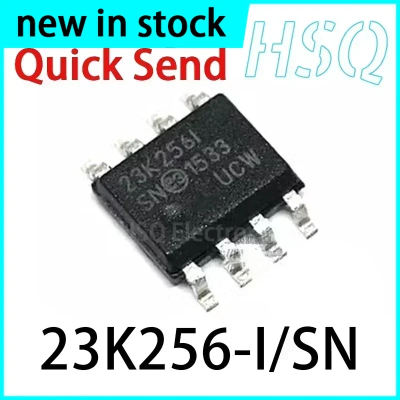 2PCS 23K256T-I/SN Silk Screen 23K256I/SN SOIC-8 Static Random Access Memory