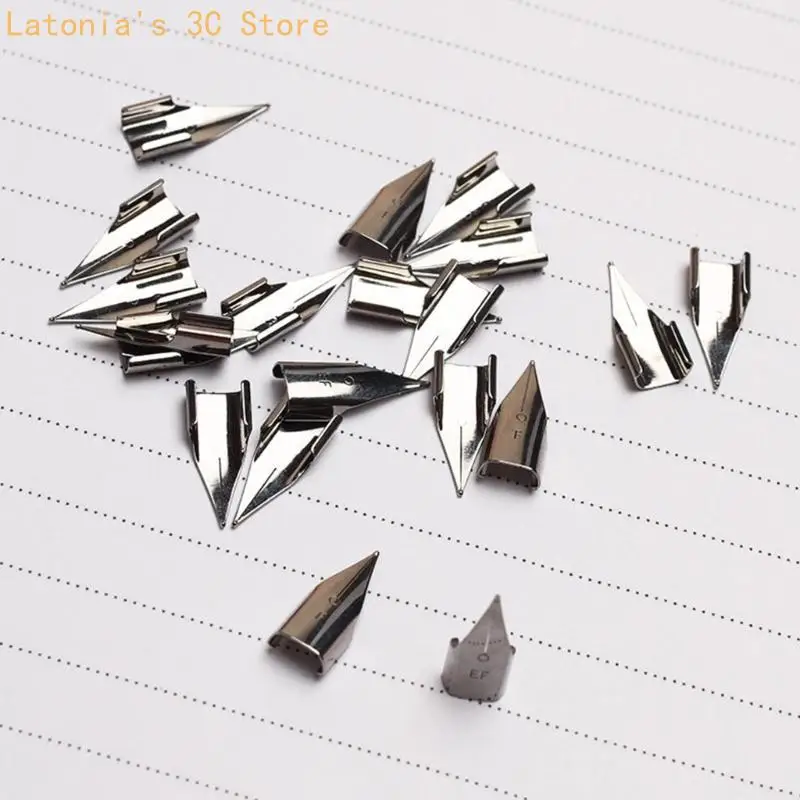 10Pcs Metall Brunnen Stift Ersatz Spitze Austauschbare Brunnen Stift Spitze für Handschrift Praxis Skizzieren Zeichnung X3UB – Detail 10