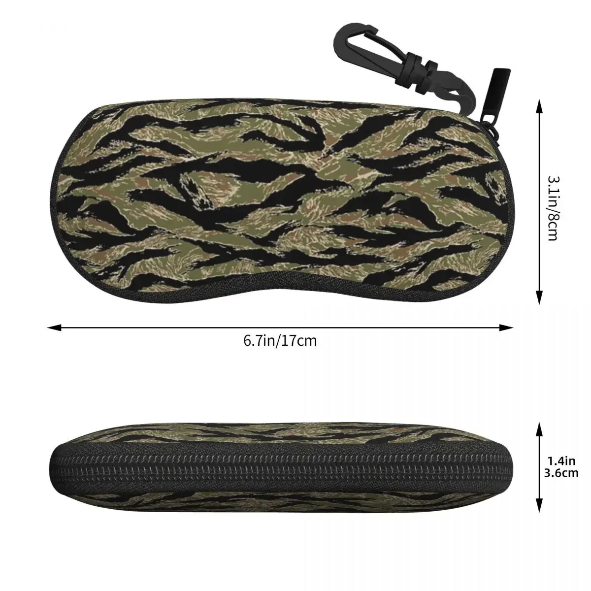 Tiger Stripe Camouflage Military Camo (19) Shell Glasses Case Protector Sunglasses Box Women Men Soft Eyeglass Bag Pouch