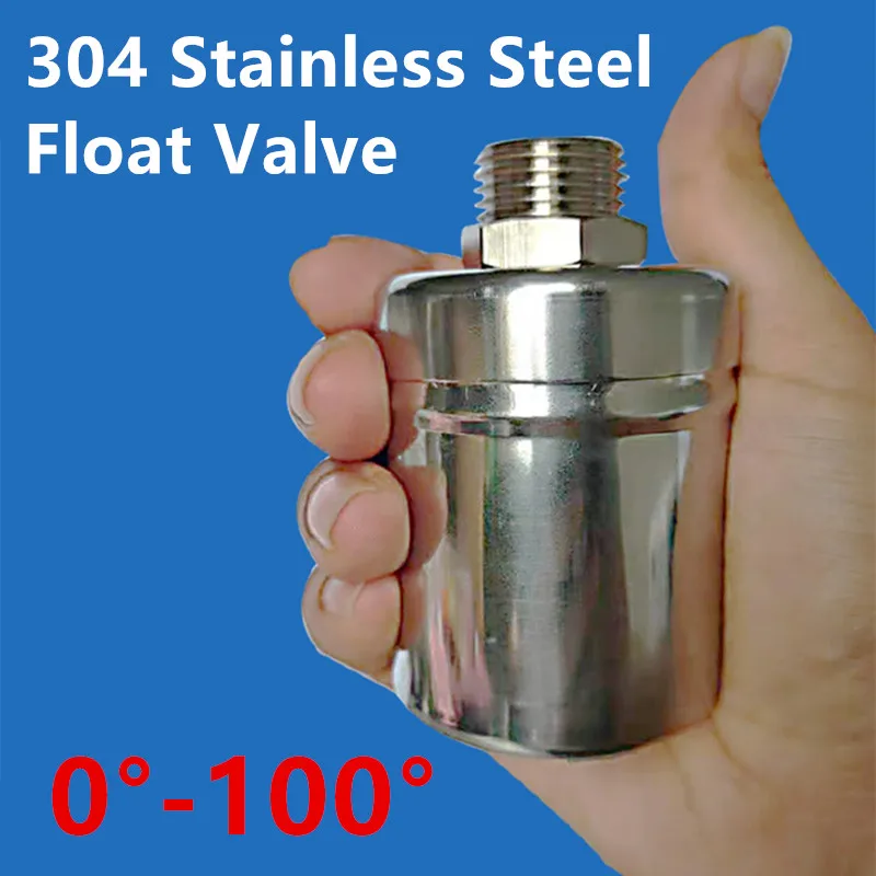 

1/2" Floating Ball Valve Automatic Water Level Control Valve Stainless Steel Float Valve Water Tank Water Tower Shutoff Val