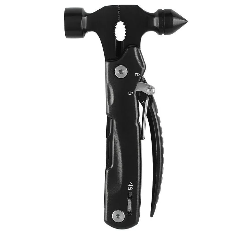 

Outdoor camping multi-functional combination clamp hammer claw hammer woodworking hammer vehicle safety
