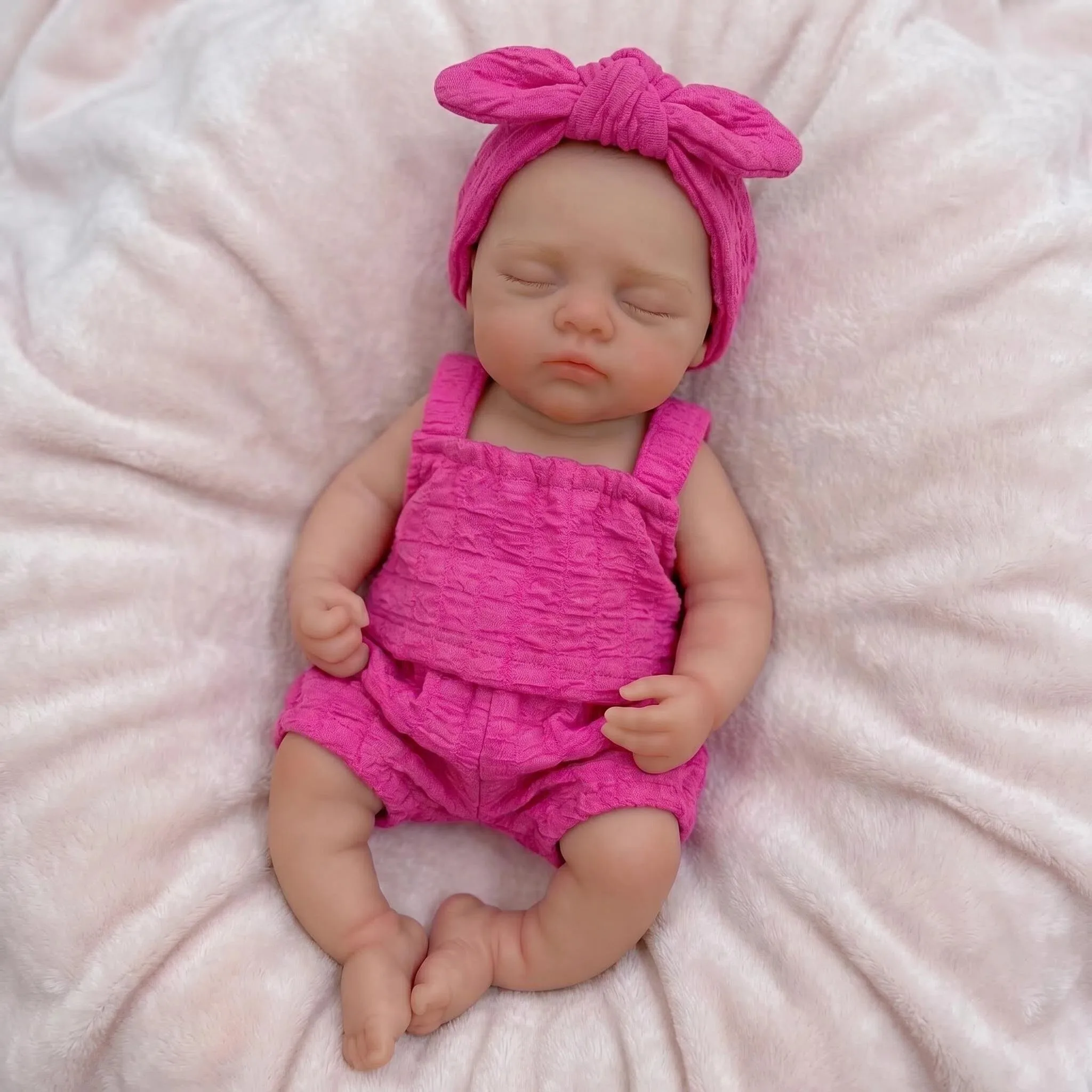 NPK Irys 12-Zoll Frühchen-Babypuppe Realistische Platin-Silikonpuppe Superweicher Vollkörper Flexibel Elastisch Sammlerstück Babypuppe Geschenk