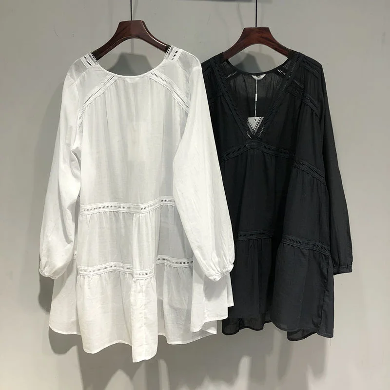 

Большие размеры V-Ne, свободные сращивания, тяжелые женские миди све, длинная дышащая тонкая солнцезащитная хлопковая рабочая одежда