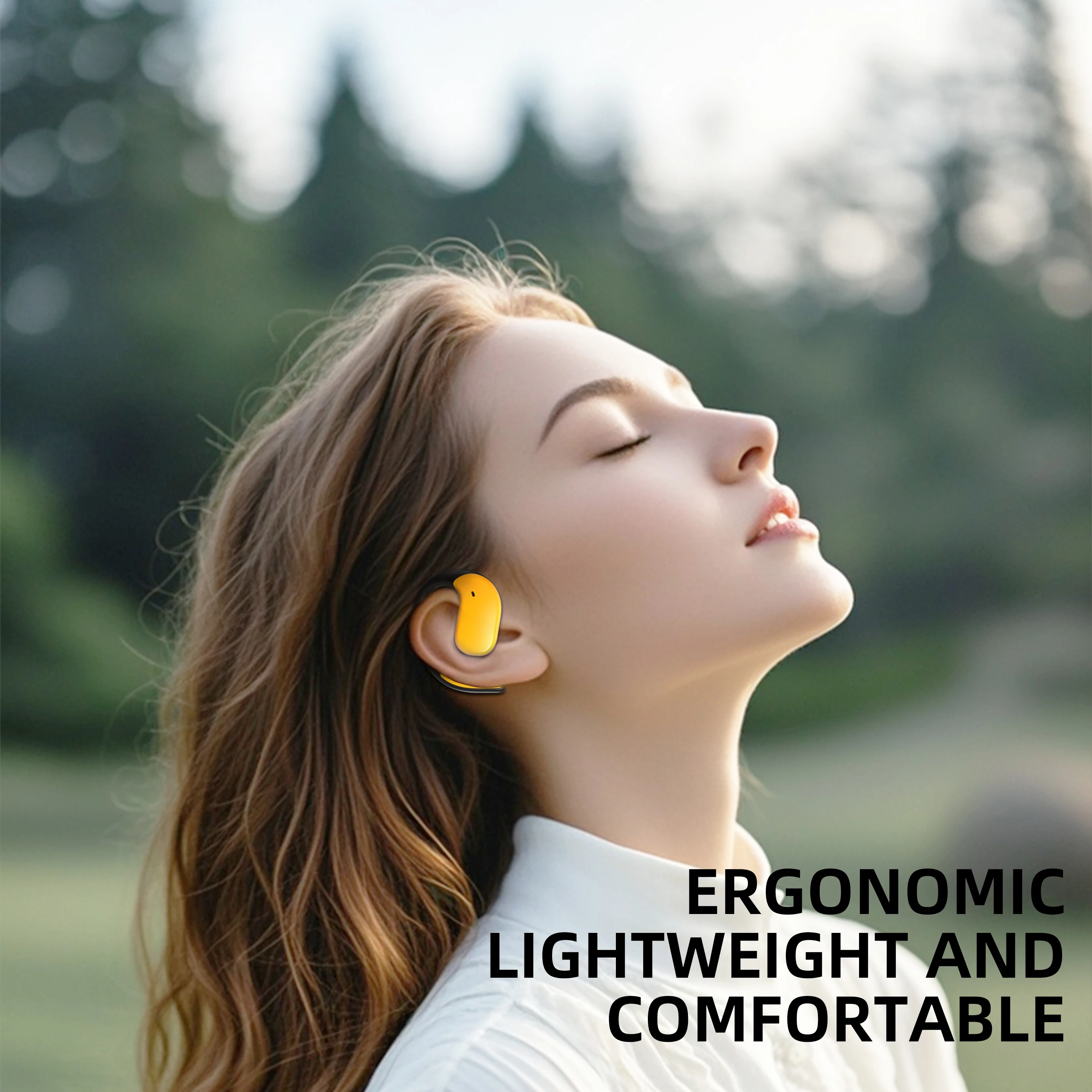 Wireless Bluetooth Headphones With Touch Control And Open Earbuds Offer Excellent Sound Quality And Are Suitable For Android/Ios
