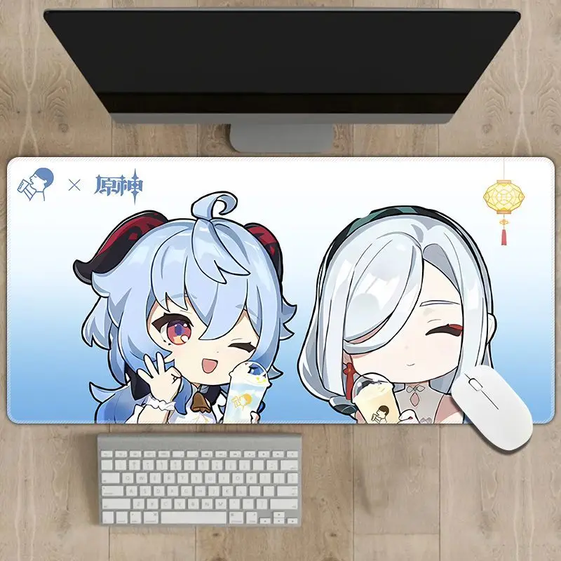 Heytea X GS Impact Merch Gaming Mouse Pad Custom Office Personal Use Mat Ergonomic Rubber Cosplay Prop Christmas Gift