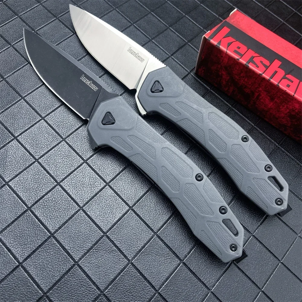 KS Covalent 2042 Flipper Knife D2 Blade Nylon Wave Fiber Handle Outdoor Pocket Folding Knife for Hunting Camping Fis/hing