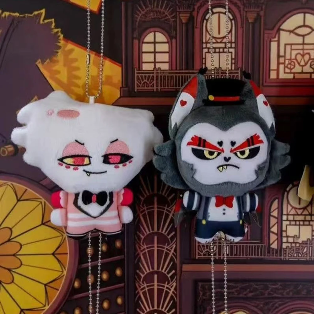 

Funny Cartoon Animation Hazbin Anime Hotel Character Husk / AD Angel Dust Plush Toys Holiday Gifts Keychain Pendant Plushie Doll