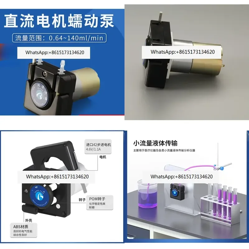 DC Motor Peristaltic Pump 12V 24V Miniature Self Priming Water Pump for Household Laboratory Use Small Dosing Pump