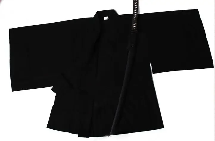 

5color top quality linen Japanese samurai suits Iaido Aikido uniforms wide sleeve Kendo martial arts jacket black/red/blue/gray