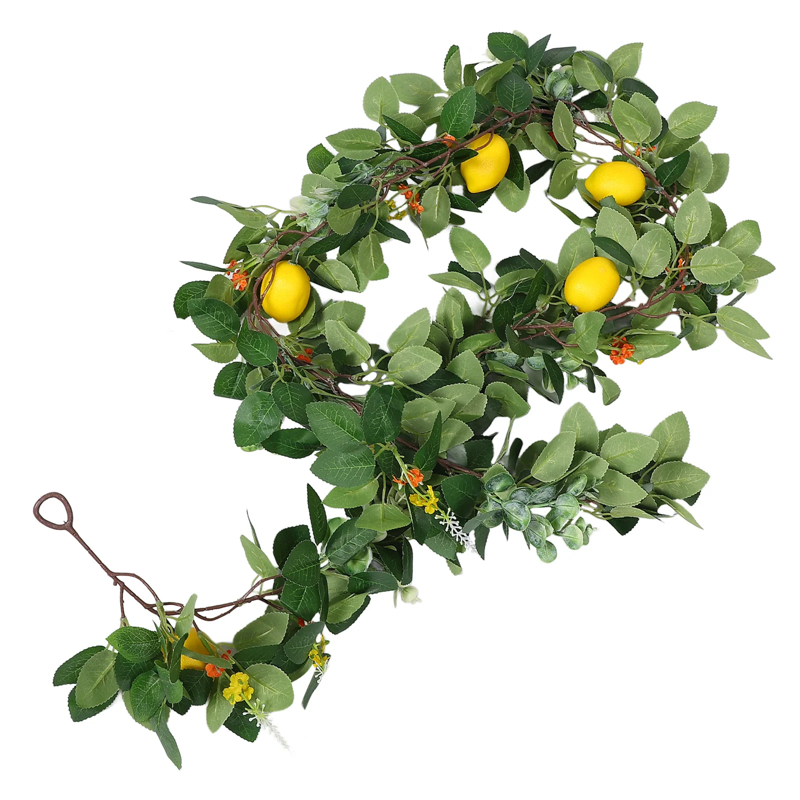

85M Artificial Lemon Garland Faux Fruit Vine Simulation Rattan Leaves For Wedding Home Kitchen Decor Spring Summer Greenery