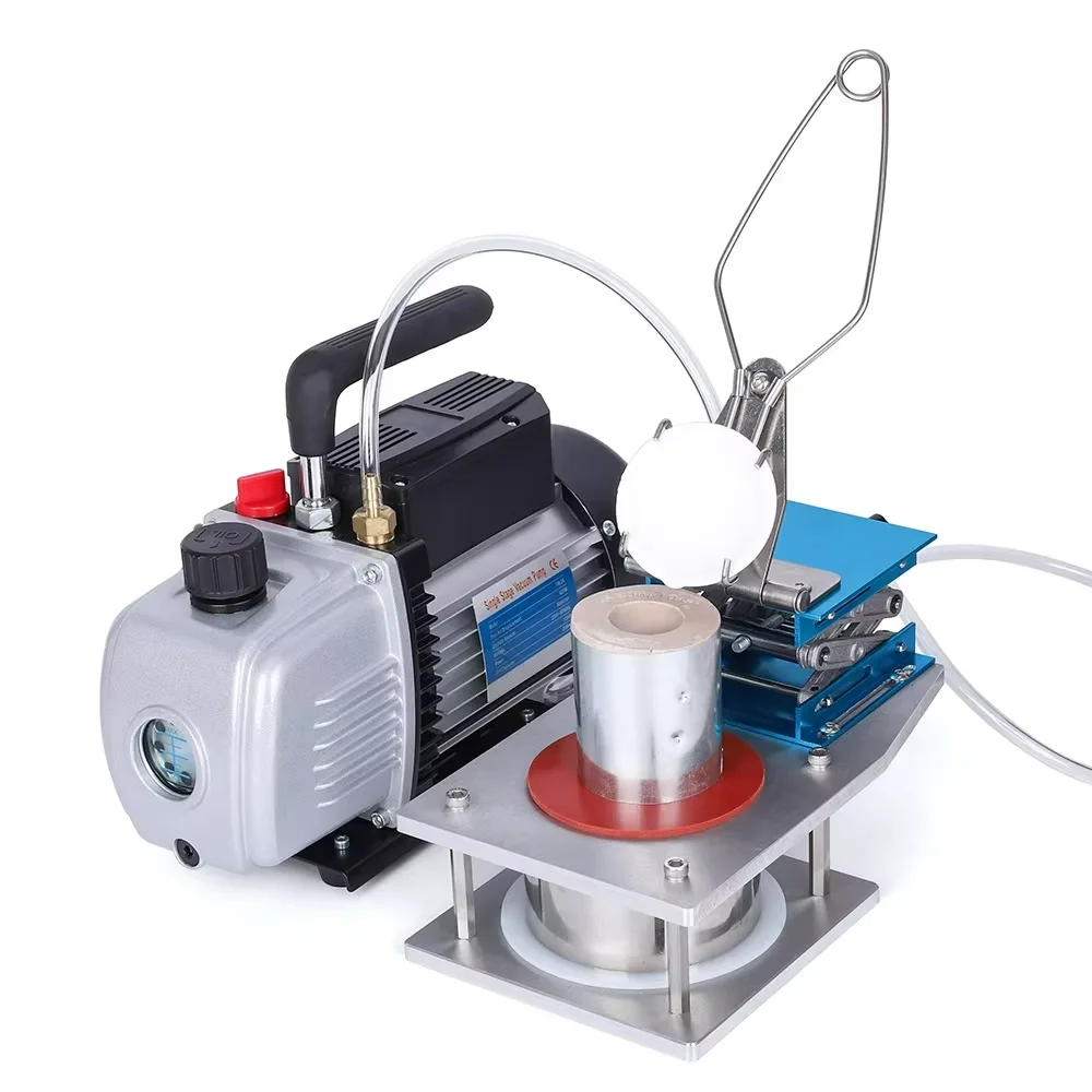 

Small Adjustable Desktop Gold and Silver Melting Vacuum Suction Plaster Gypsum Reverse Mould Casting Machine With 2L Vacuum Pump