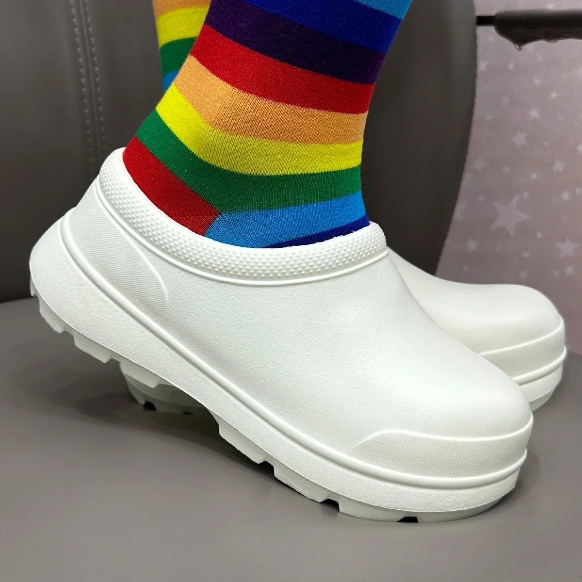 Homens trabalho chef sapatos tamanho grande botas de chuva ao ar livre antiderrapante mocassins casuais à prova dwaterproof água e óleo sapatos planos restaurante