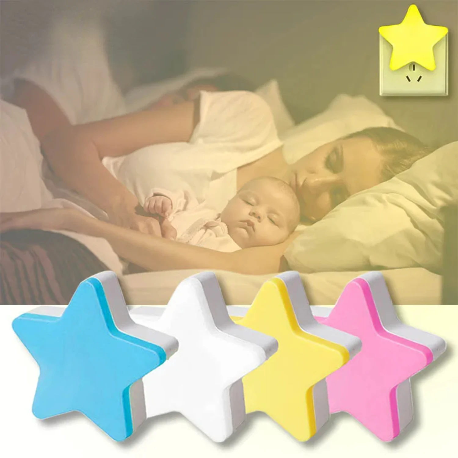 New Cozy, charming, and stylish Mini LED Stars Night Light for a perfect bedroom decor ambiance. Smart light control induction a