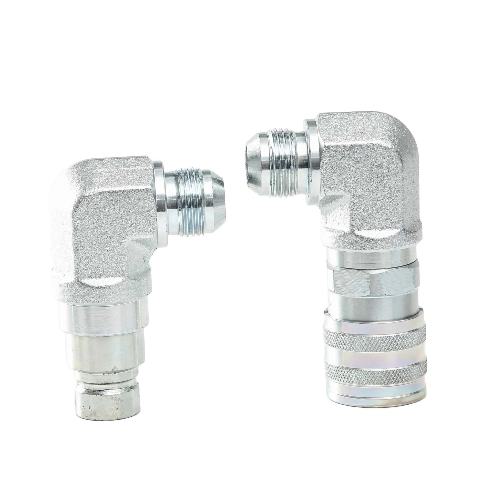

Fluid Couplings With 90 Degree Elbow 3/4'' or 3/8'' JIC Male Thread for Skid Steer Load