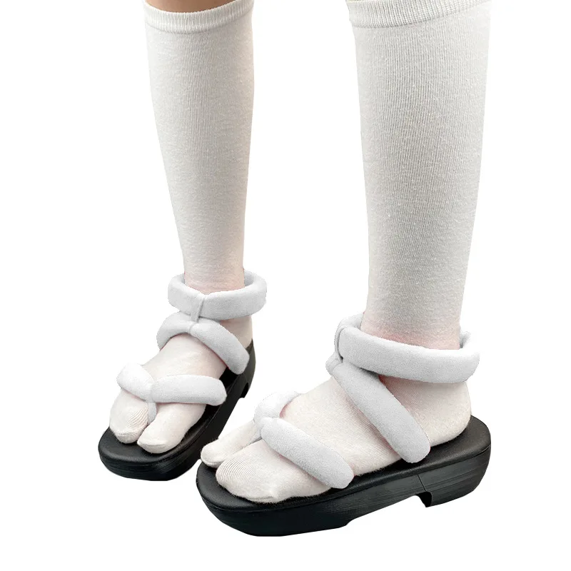 Sapatos de jogo de anime Botas de cosplay Geta PVC