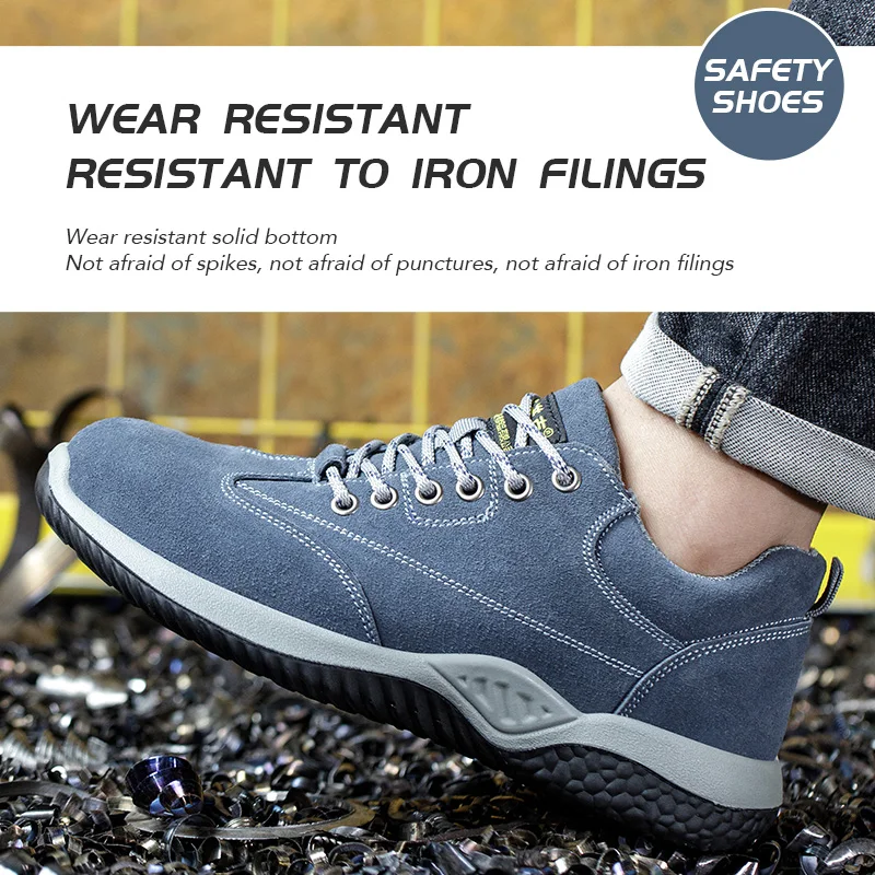 Men Safety Shoes Lightweight Steel Toe for Work for Workers Work Wear Free Shipping Industrial Safety Tennis Sneakers