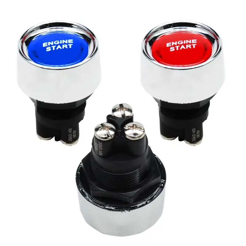 

12 В постоянного тока 50 А, красная кнопка запуска двигателя, переключатель света, переключатель зажигания для гоночного спорта (ON)-Off, мгновенный переключатель