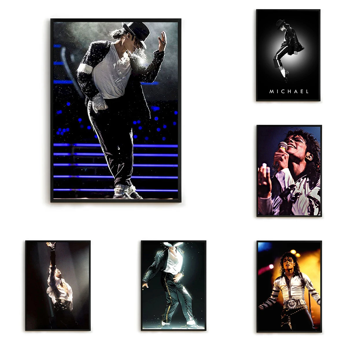 Popular Singer Michael Jackson Decorative Painting on Canvas Paintings for Bedroom Decoration Home Decorations Room Decor Poster