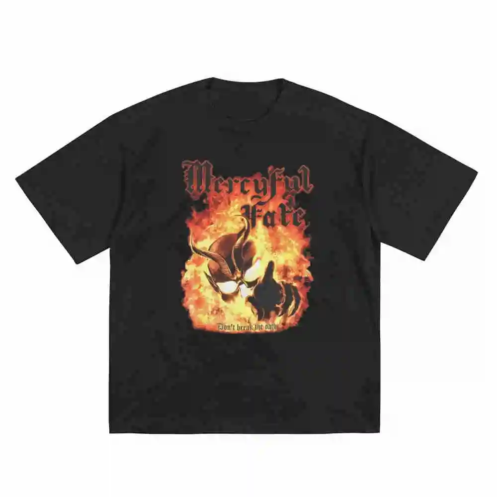 Mercyful Fate Don't Break Oath Demon Short Sleeve Tee 100% Cotton T-Shirt
