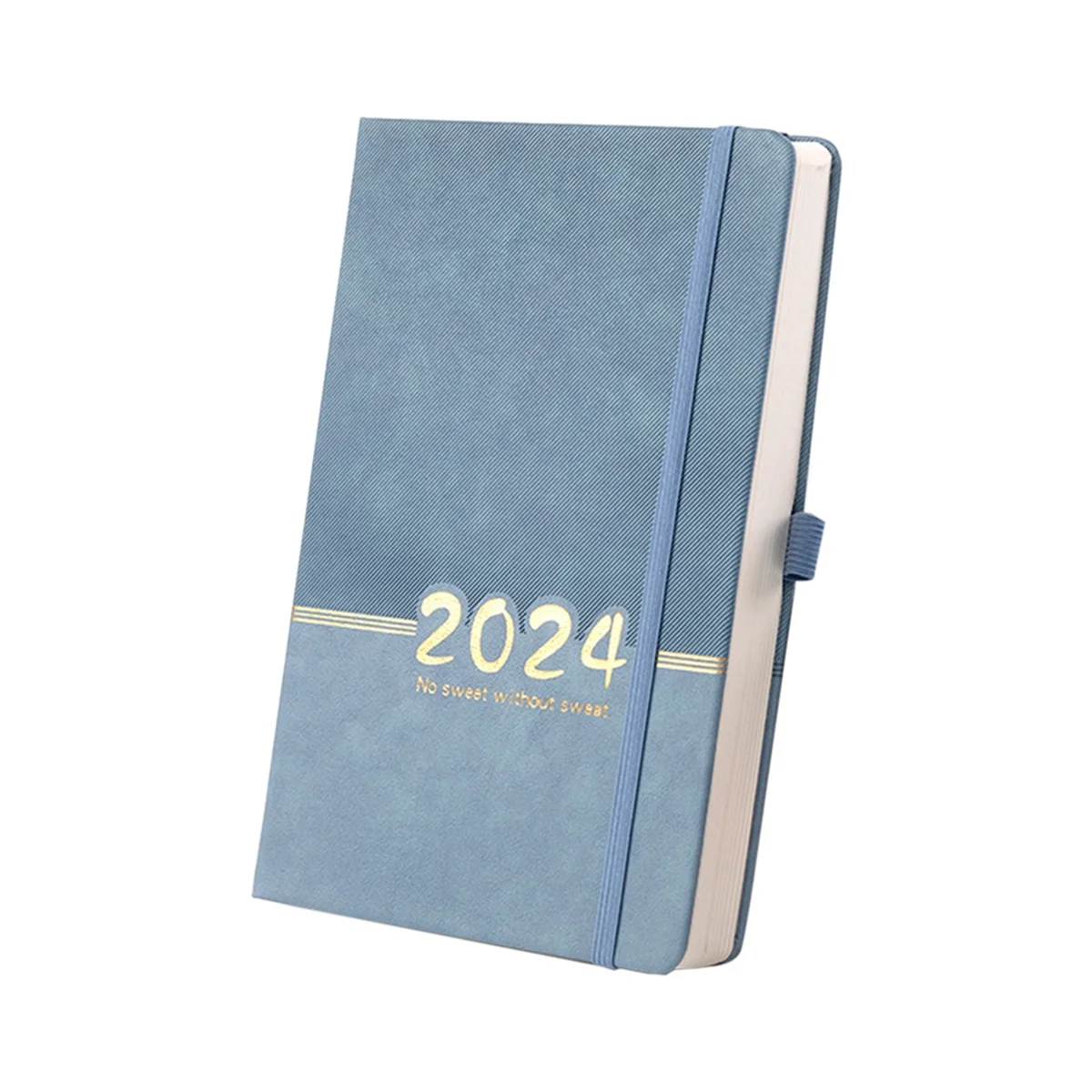 

2024 Portable Planner 365 Days Cover Daily Weekly Schedule Notebook Compact Calendar Journal School Office Agenda Blue