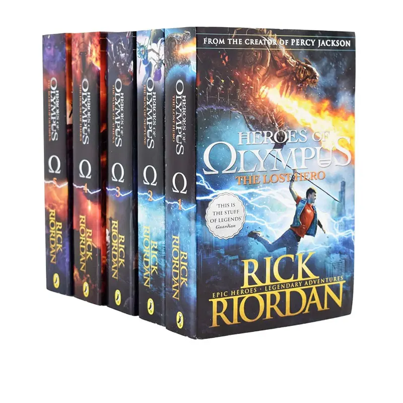 Heroes Of Olympus 5 Books Collection Set Rick Riordan Fantasy Adventure English Chapter Novels