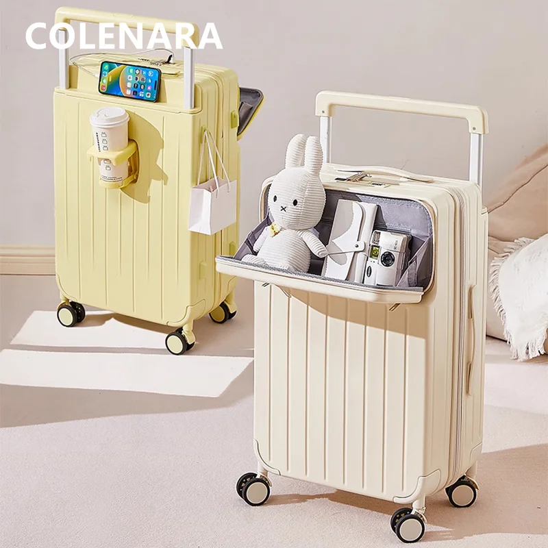 

Мужской чемодан COLENARA, 20 дюймов, посадочный бокс с передним отверстием, 22 дюйма, чехол на колесике с зарядкой через USB, 26 большой вместительности, женский чемодан 24 дюйма