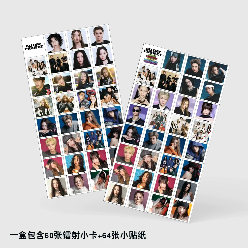 124Pcs Korean Allday Project Holographic Photocard Set - Annie Tarzzan Bailey LOMO Collectible Cards Sticker Gift