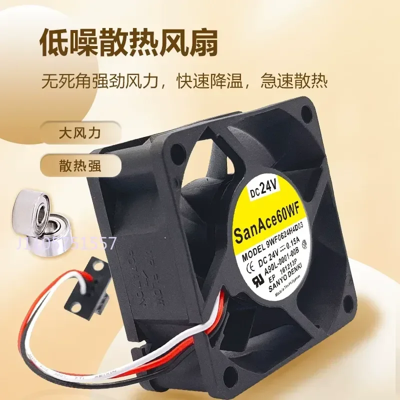 for SANYO A90L-0001-0508 9WF0624H4D03 24V 0.15A 6CM FANUCO Dedicated Cooling Fan
