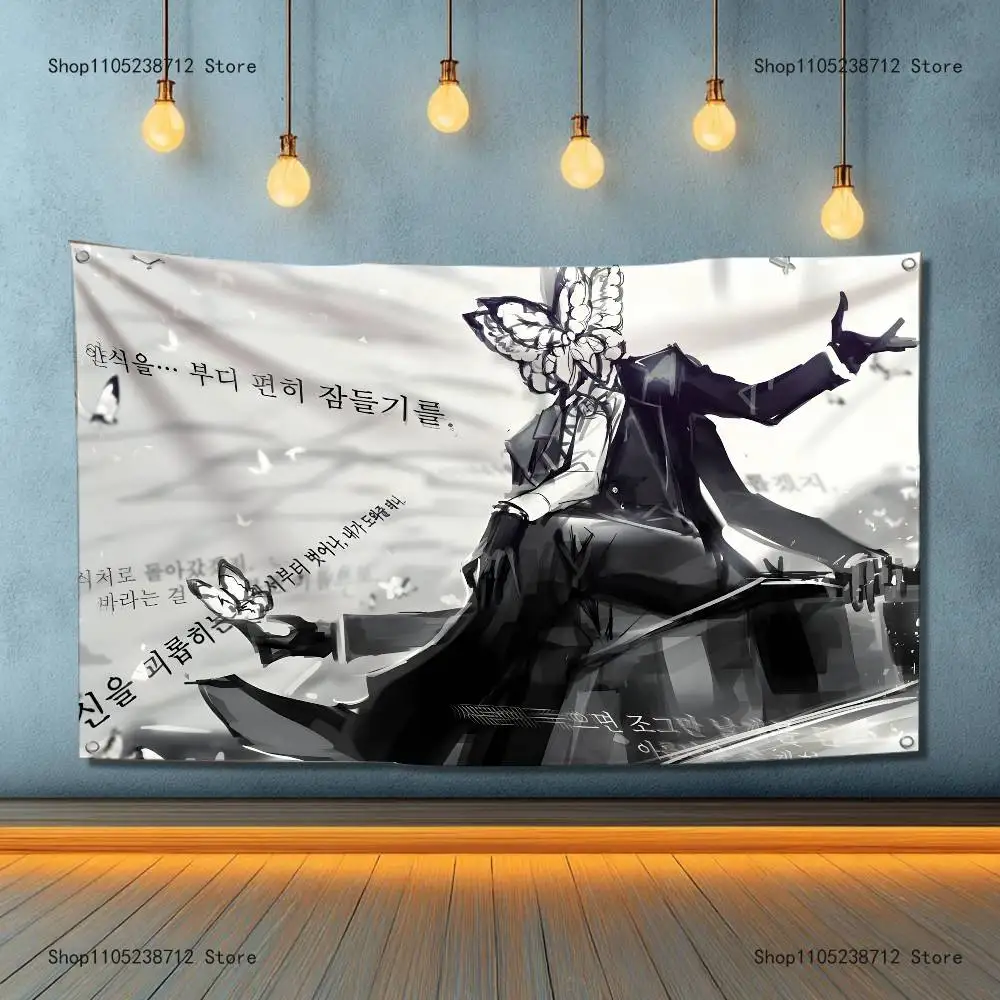 L-Limbus Butterfly Company Flag Tapestry Banner For Bedroom Outdoor Living Room Restaurant Bar Wall Decor Party