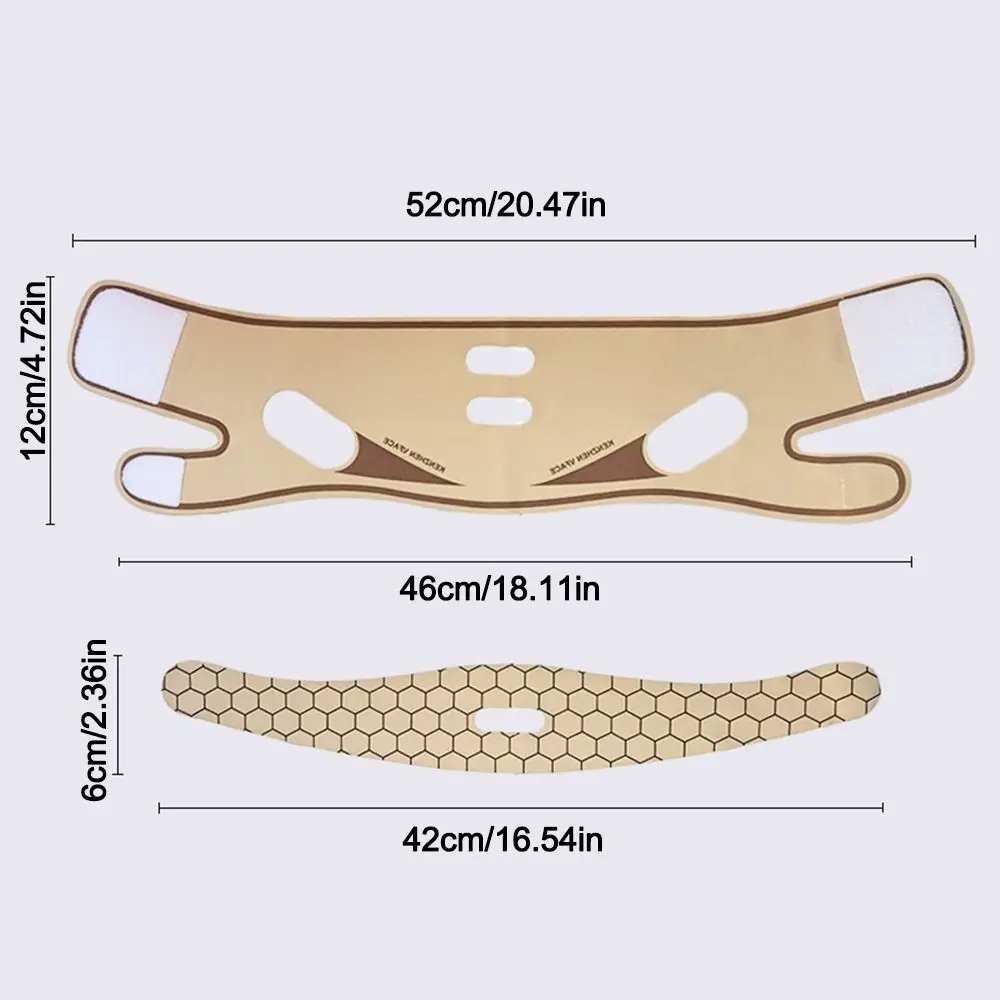 ปรับ Face Sculpting Sleep Mask Breathable V รูป V Line Shaping Mask Cooling Resuable Face Lifting กระชับเข็มขัด