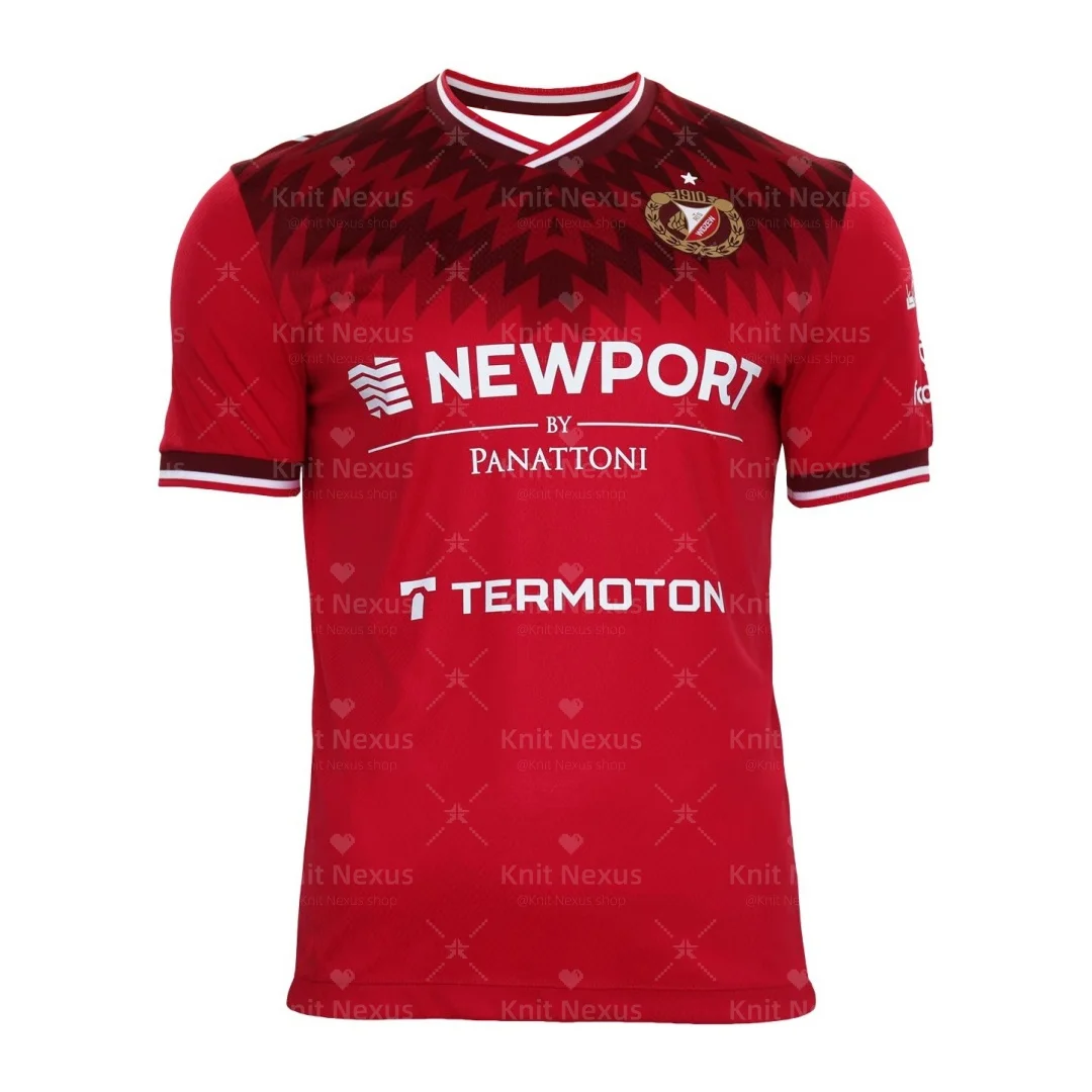 

25-26 Widzew lodz домашняя футбольная майка Ekstraklasa Джерси Осенняя спортивная футболка Dry Quickly Мужская футболка Детская одежда Футболка Y2k Woman