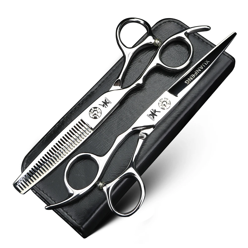 【Left Hand】 Hair Scissors 6-inch Barber Cutting Scissors Hair Salon Professional Styling Scissors Collection