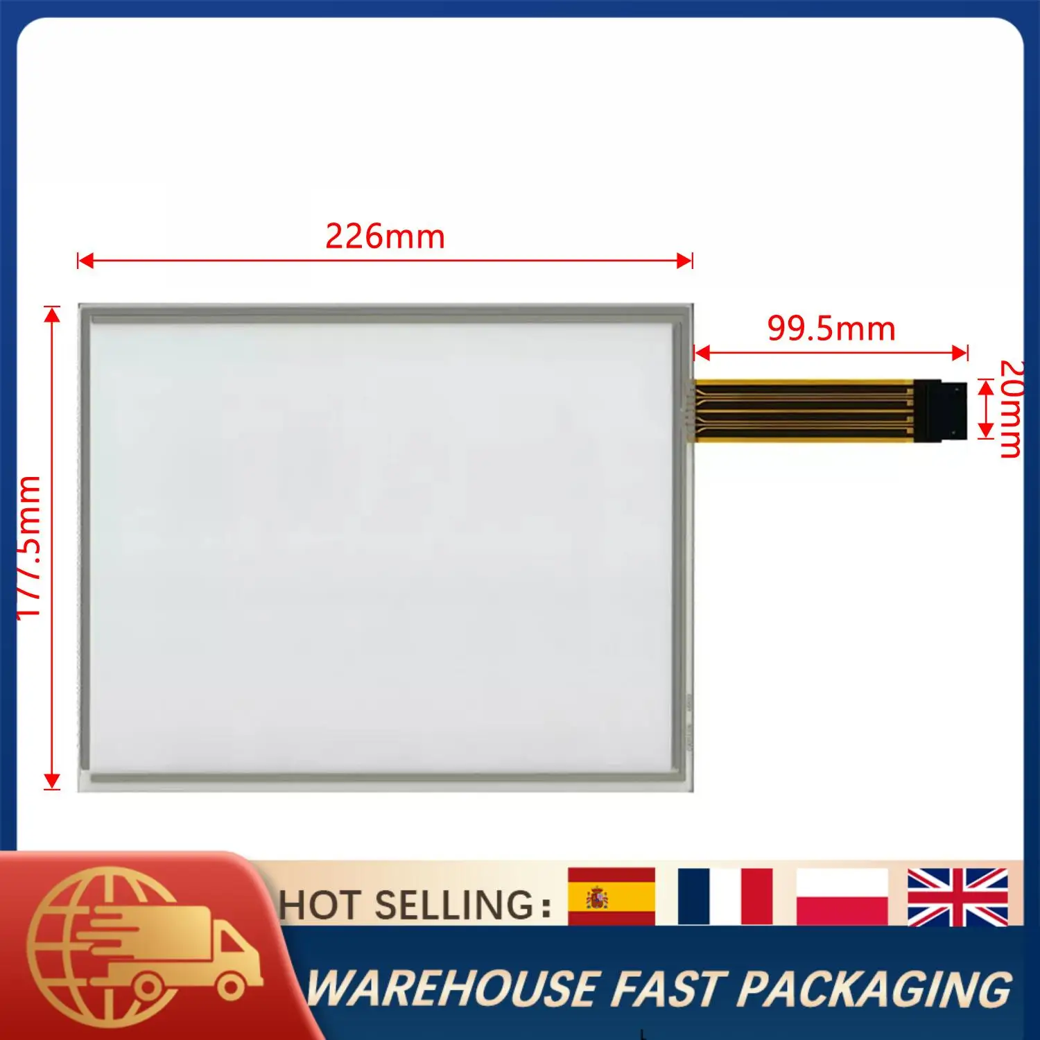 

10,4-дюймовый 8-проводной сенсорный экран, замена дигитайзера для John Deere GreenStar GS2 2600 PF80877 PF81076 PF81185, монитор высокого качества