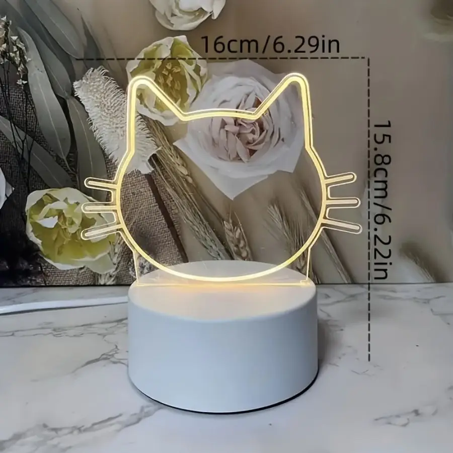 A repeatable writing cat face shape LED writing board, room living room work table computer notepad