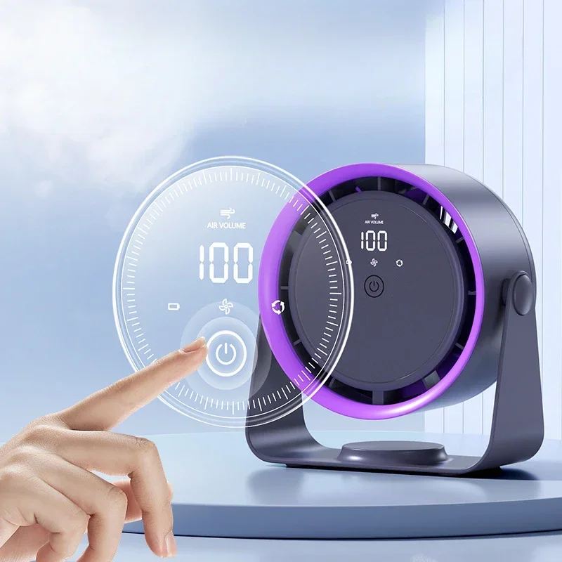 Kitchen Wall Mount Electric Fan Circulator  3500mAh Wireless Portable Home Quiet Ventilator Desktop High-speed Cooling Fan