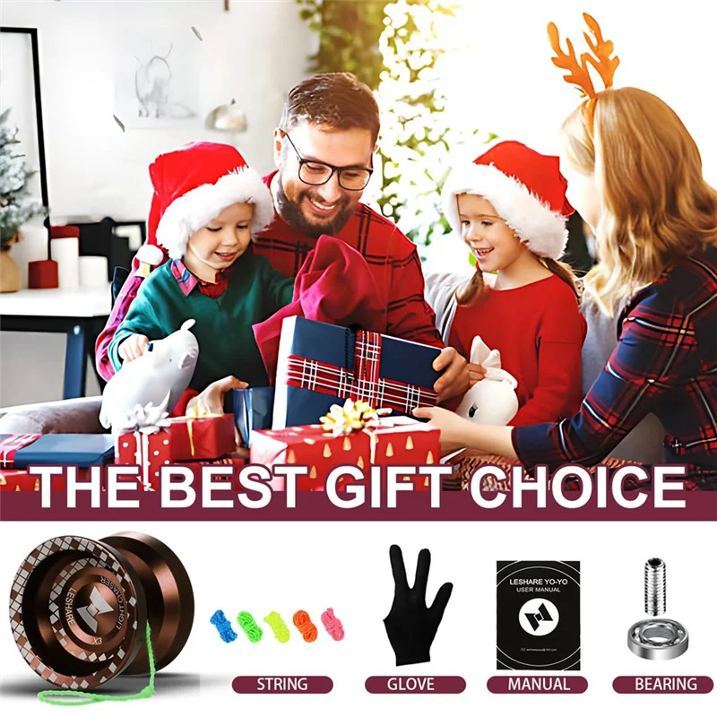 

A63T-LESHARE Yoyo Magic Yoyo Unresponsive Pro X3 For Advanced Players, Responsive Yoyo For Beginners, Children's Aluminum Yoyo